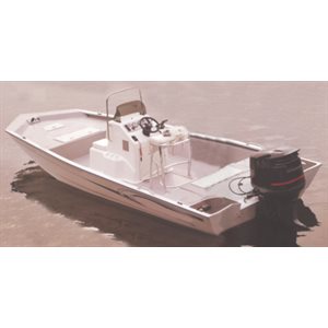 CARVER 71417F-10 ALUMINUM MODIFIED V JON BOAT COVER WITH HIGH CENTER CONSOLE FOR BOATS 17'6" x 86", OUTBOARD