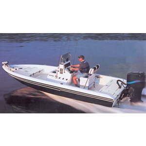 CARVER 71221S-11 V-HULL CENTER CONSOLE SHALLOW DRAFT FISHING BOATS, O / B. 21'6" x 102in
