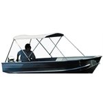 CARVER V4257U WHITE VINYL BIMINI TOP WITH FRAME ASSEMBLY FOR BOATS WITH 53-62 INCH BEAM 