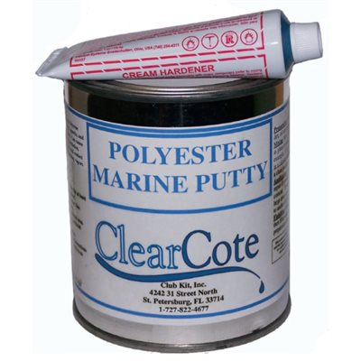 CLEAR COTE 131360 MARINE POLYESTER PUTTY - PINT