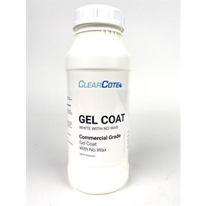 CLEAR COTE 152491 WHITE GELCOAT WITHOUT WAX - QUART