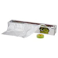3M 06728 Premium Plastic Sheeting with 233+ Masking Tape (36 mm), 16 ft x 400 ft