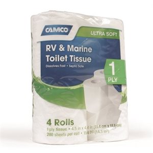  CAMCO 40276 TST 1 PLY TOILET TISSUE (4 PACK)